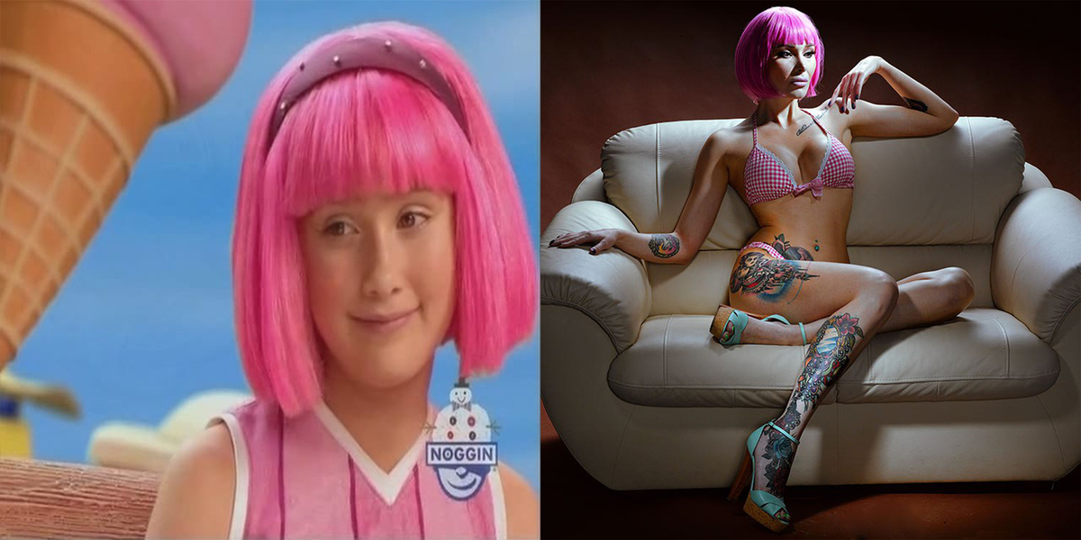 Миа Эванс переоделась в куклу с розовыми волосами и предложила потрахаться