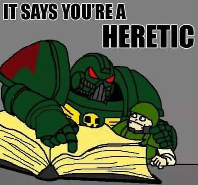 Точно так же. Ты еретик. It says you're a Heretic. It says you are Heretic. It says you are Heretic Мем.