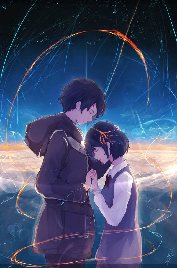 Kimi no na wa - Kimi no na wa, , Anime, Anime art, Miyamizu mitsuha, Tachibana taki