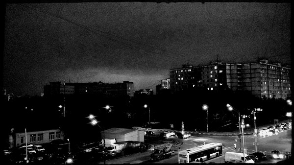 Dark night - My, Black and white photo, Night