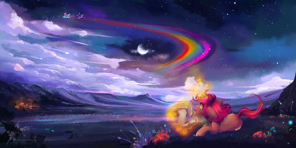 A heart of fire My Little Pony, Twilight sparkle, Rainbow Dash, Original Character, Ponyart, Wilvarin-liadon