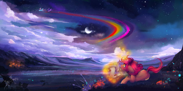 A heart of fire - My little pony, Twilight sparkle, Rainbow dash, Original character, PonyArt, Wilvarin-Liadon