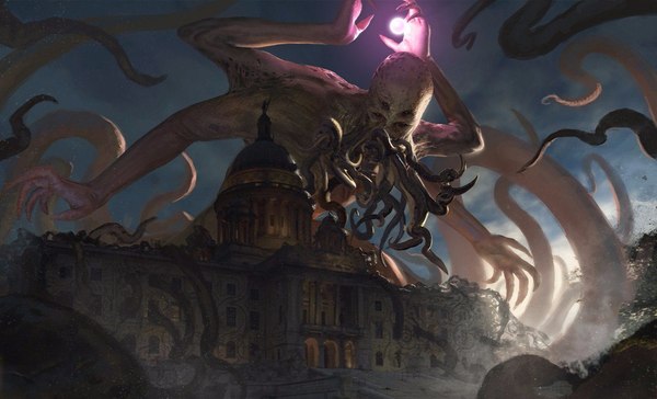 Cthulhu the Destroyer - Cthulhu, Destruction, Art, The White house