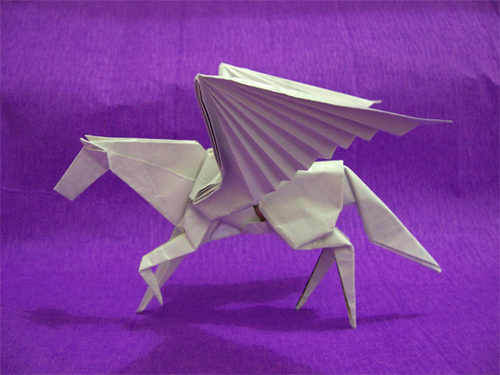 sad pegasus - My, Hopelessness, Self-criticism, Crooked hands, Pegasus, Origami