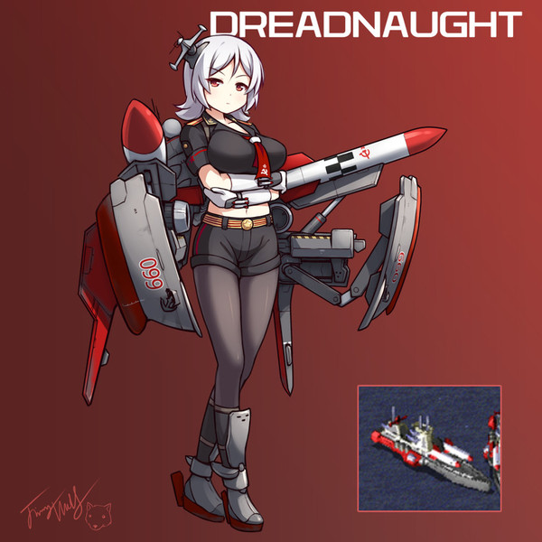 Dreadnaught (Kantai Collection x Red Alert 2 crossover) Kantai Collection, Anime Art, Dreadnaught, Red Alert, Red Alert 2, 