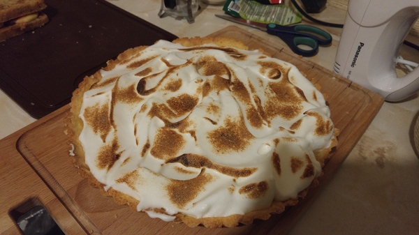 Lemon meringue pie - Pie, Recipe, With your own hands, My, Food, Rukozhop, Cooking, Longpost, Bakery products