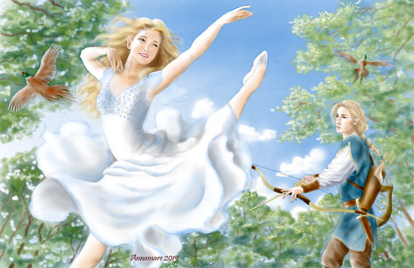 Finrod and Amariah. First meeting - Finrod, , The silmarillion, Elves, Art