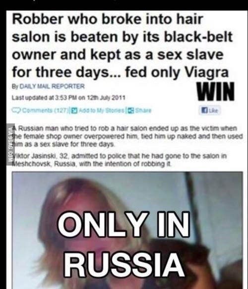 Punished. - 9GAG, Robbers, Punishment, Sexual slavery, Madam, Viagra, Russia