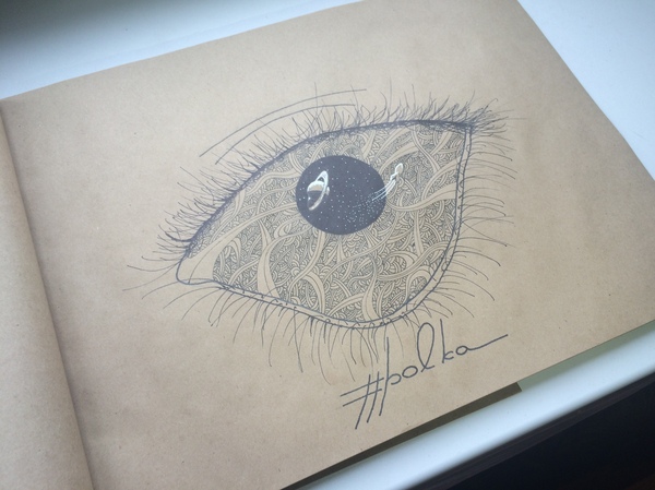 New work of creative studio #polka - My, Drawing, Liner, Pen drawing, Space, Eyes, Art, My