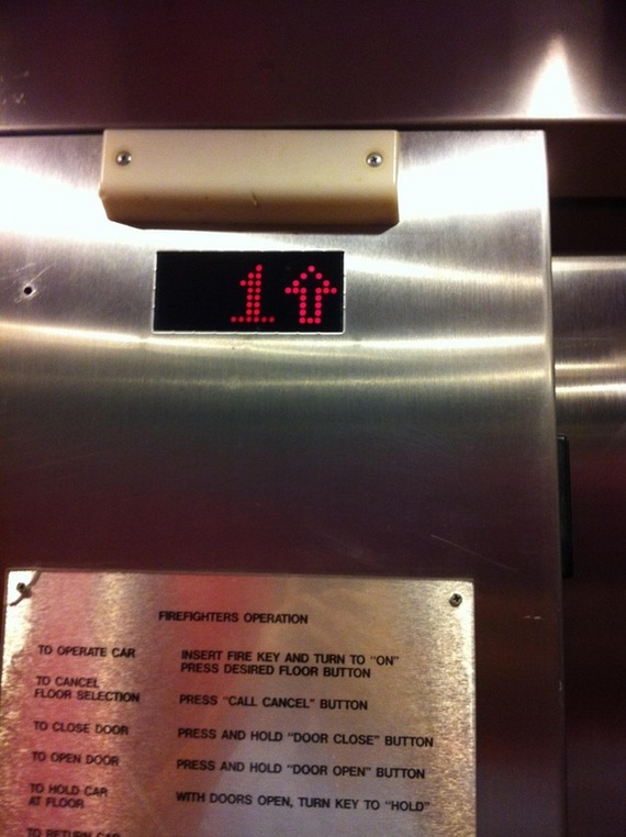 This sign in the elevator reminded me of my peekaboo posts... - Elevator, Images, Fast