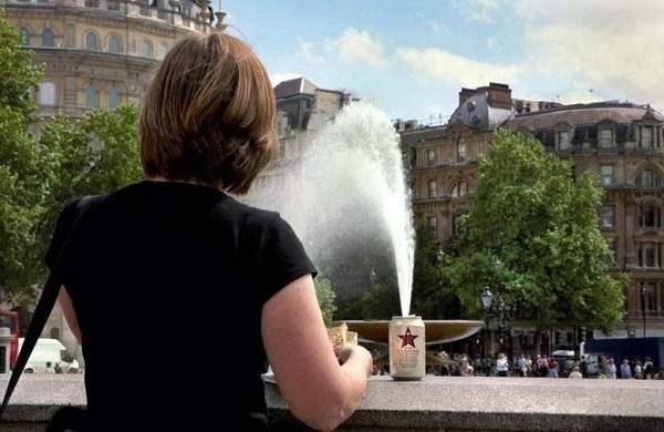 The fountain. - Soda, Optical illusion, Optical illusions