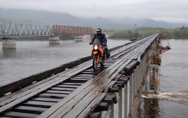 Vitim Bridge is not for the faint of heart. - Russia, Vitim River, Bridge, Road, Bam, Video, Longpost