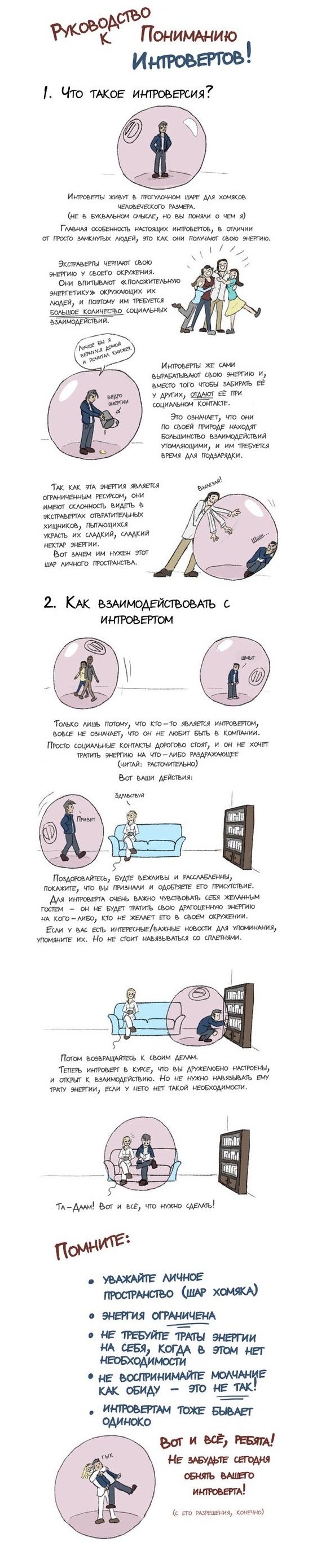 A guide to understanding introverts - Infographics, Introvert, Management, Psychology, Longpost