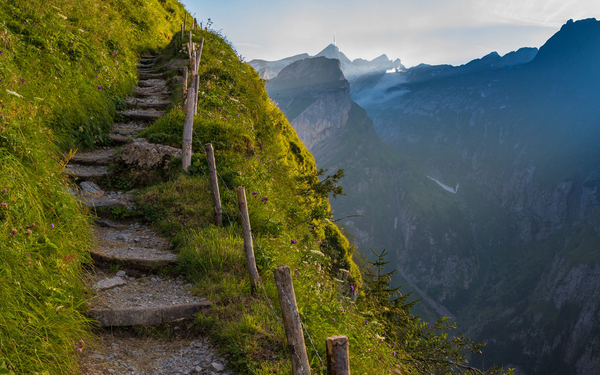 Path over the abyss. - Photo, Landscape, The mountains, Switzerland