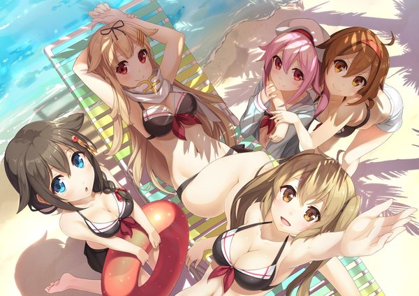 Shiratsuyu-class - Аниме, Kantai Collection, Shiratsuyu, Murasame, Harusame, Shigure, Yuudachi, Anime Art