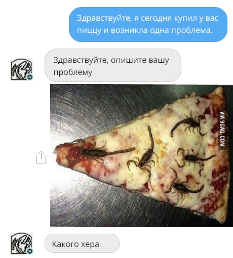 When I ordered pizza... - 9GAG, Pizza, Scorpion, Support