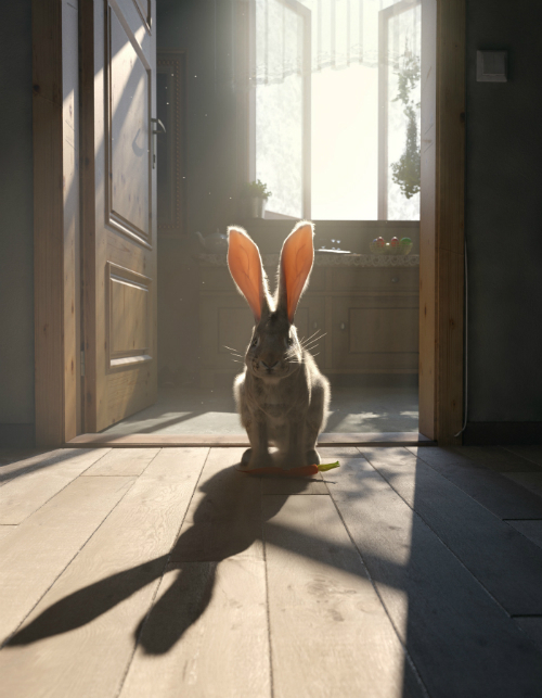 Our pet Radar. - Rabbit, Radar, House, 3D, Ears, Art