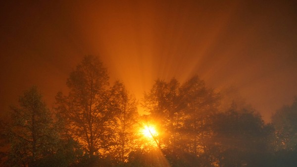 Like a sunset in the African savannah - My, Photo, Fog, Miass