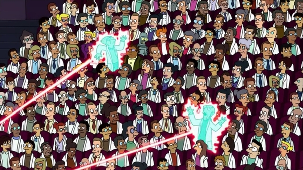 The moment when someone corrected the professor at a lecture. - Futurama, Professor, DEATH RAY, Indifference