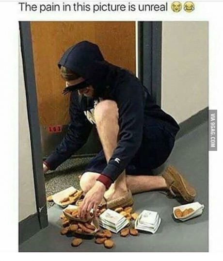 Feel the pain - Person, Rukozhop, Pain, Suffering, Food, Nuggets, 9GAG