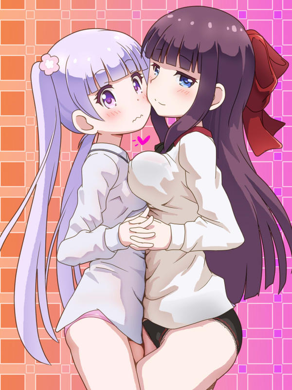 Pink and Black - NSFW, Anime, Anime art, New game!, Suzukaze Aoba, Takimoto hifumi, 