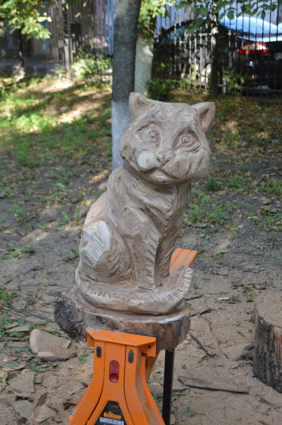 piggy - My, Voronezh, Chainsaw sculpture, Alexander Ivchenko, Chainsaw, , , Video, Longpost