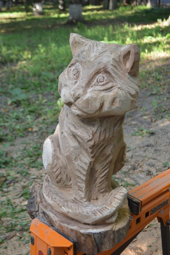 piggy - My, Voronezh, Chainsaw sculpture, Alexander Ivchenko, Chainsaw, , , Video, Longpost