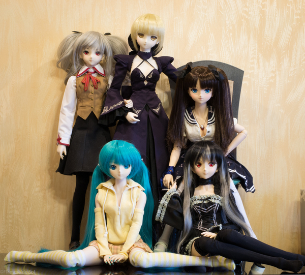 Кукольная фотография - семейный портрет - Моё, Dollfiedream, Эльфы, Saber Alter, Hatsune Miku, Kanzaki Ranko, Tohsaka Rin, Фото, Аниме