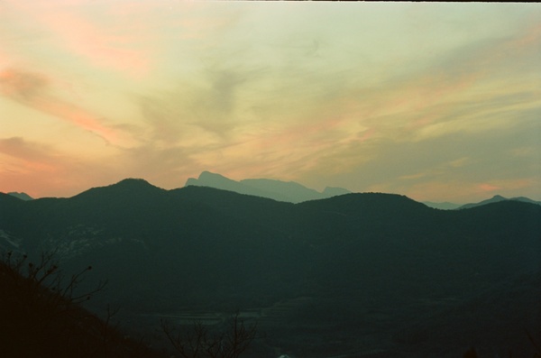 Sunset in the mountains of China - My, Photo, Sunset, The mountains