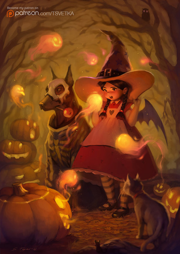 Spirits of Halloween - Арт, Хэллоуин, Svetlana Tigai