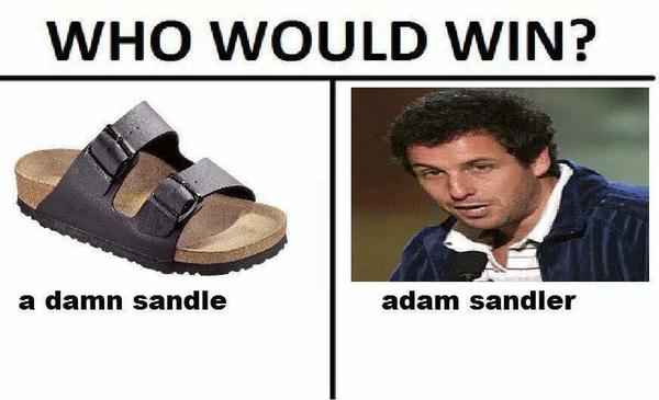 Who will win? - Adam Sandler, Sandals