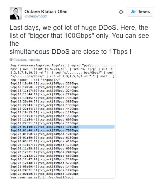 Зафиксирована DDoS-атака мощностью 1 Тб/с - Моё, Бывает, И такое, Тег