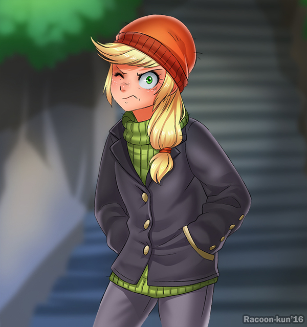 - Hey, is there anything? - My little pony, Applejack, Humanization, MLP Season 6, Racoonkun