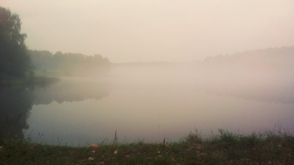 Fog on the lake - My, Longpost, , Fog, Autumn, Lake