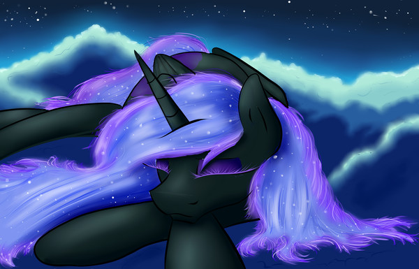 Nightmare moon sleeping - Моё, My Little Pony, Nightmare Moon, Ruanshi