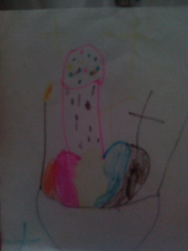 I found my children's drawing ... Pasochka - My, Shame, Humor, Childhood, Drawing, Creative