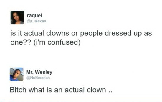 Reflections - Clown, People, Twitter