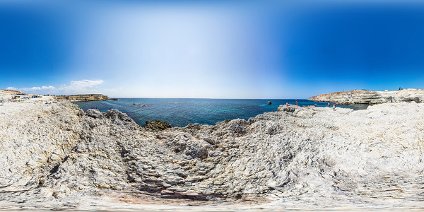 Crimea. Cossack bay. Panorama 360° - My, Spherical panorama, Crimea, Canon 600D