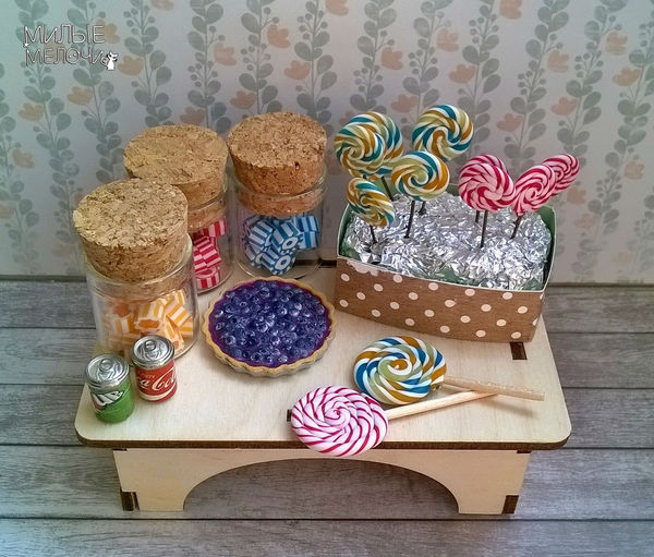 When you can not have a lot of sweets - My, Miniature, Handmade, Creation, Hobby, Milota, , Barnaul, Longpost