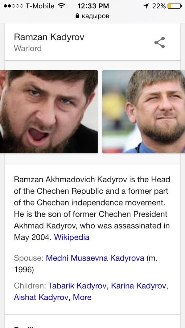 !     ""       Mr. Ramzan Kadyrov is a warlord ( ).  , , , , 