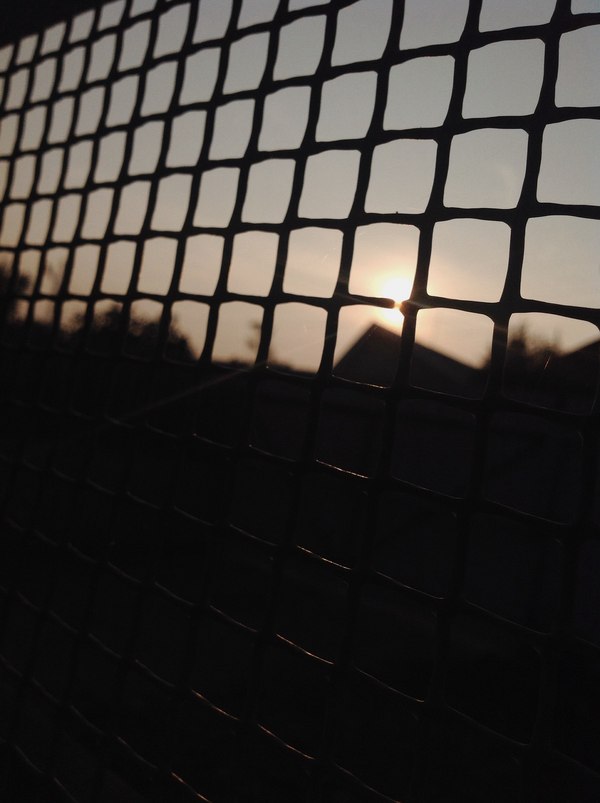 Sunset. - My, The photo, Sunset, Fence, House