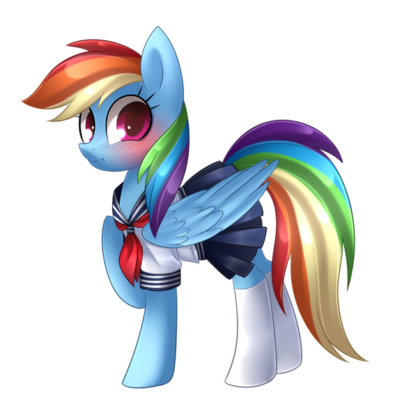 Schoolgirl Dash My Little Pony, , Rainbow Dash, Speed painting, , Scarlet-spectrum