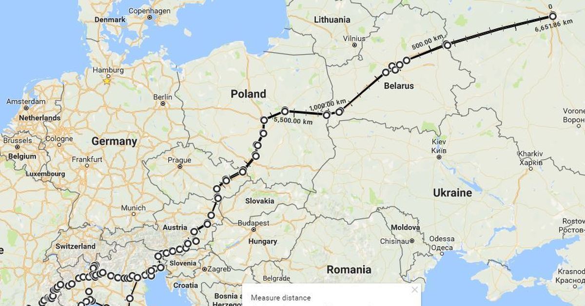 Проложить маршрут карта европы