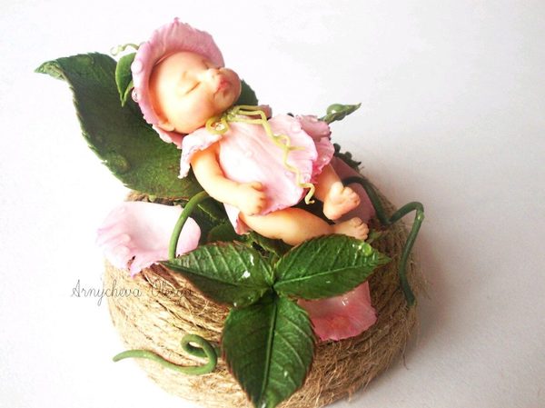 Small forest fairy made of polymer clay. - Children, Polymer clay, , Handmade dolls, Fairy, Miniature, Plastic