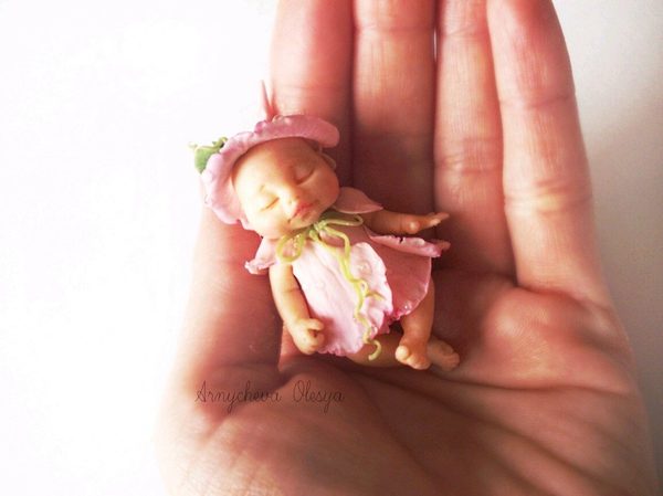 Маленькая лесная феечка из полимерной глины. | Пикабу