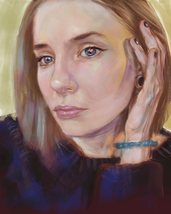 Portrait for a friend - My, Digital drawing, Drawing, Creation, Longpost