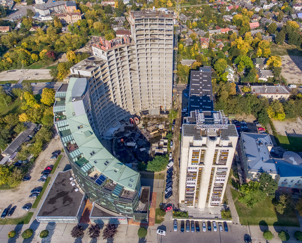 Half empty or full? - My, Vilnius, Lithuania, Drone, House, DJI Phantom