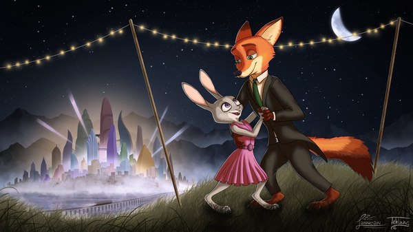 Свидание - Зверополис, Zootopia, Ник и джуди, Judy Hopps, Nick Wilde, Свидание