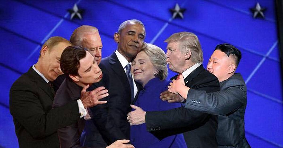 Западный политик. Объятия политиков. Президенты обнимаются. Веселые политики. Фотожабы на политиков.