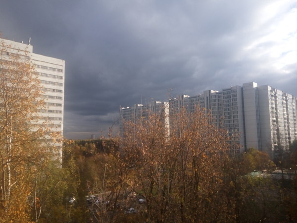 Konkovo - The clouds, My, Photo on sneaker, Weather, Moscow, Konkovo